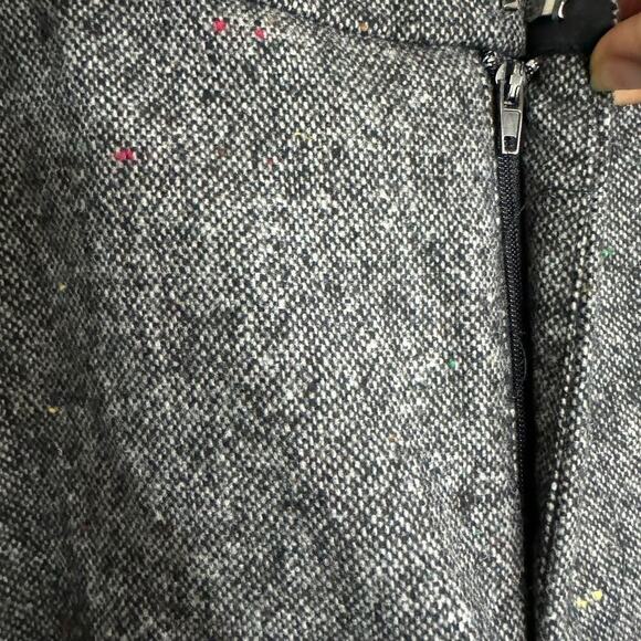 ModCloth Women Wide Leg Pant XL Gray Wool Blend Pockets Pleated Front Hook & Eye - Picture 5 of 12